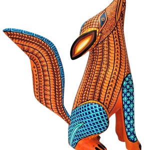 Coyote Alebrije hand carved, hand painted and personally signed by the artist in Oaxaca, MX item # MO20004