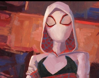 スパイダーグウェン「外出禁止？」アートプリント｜グウェン・ステイシーのウォールアート｜コミックブックコレクター向けポスター