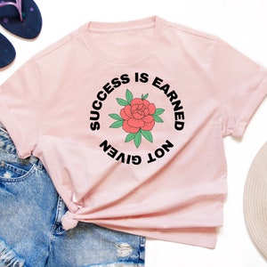 Success T-Shirt For Success, Success tshirt For Inspiration, Red Rose T-Shirt, Women&#39;s T-Shirt, Teen&#39;s tshirt