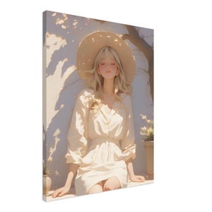 Canvas print &#39;Sunbathing on holiday&#39;