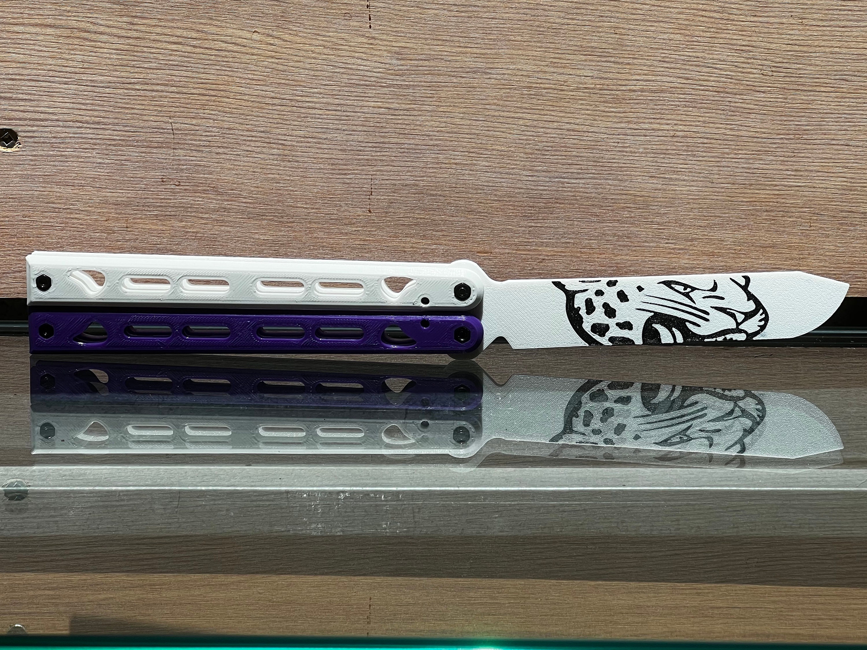 Ball Bearing 3D Printed Balisong Trainer dull and Completely Etsy