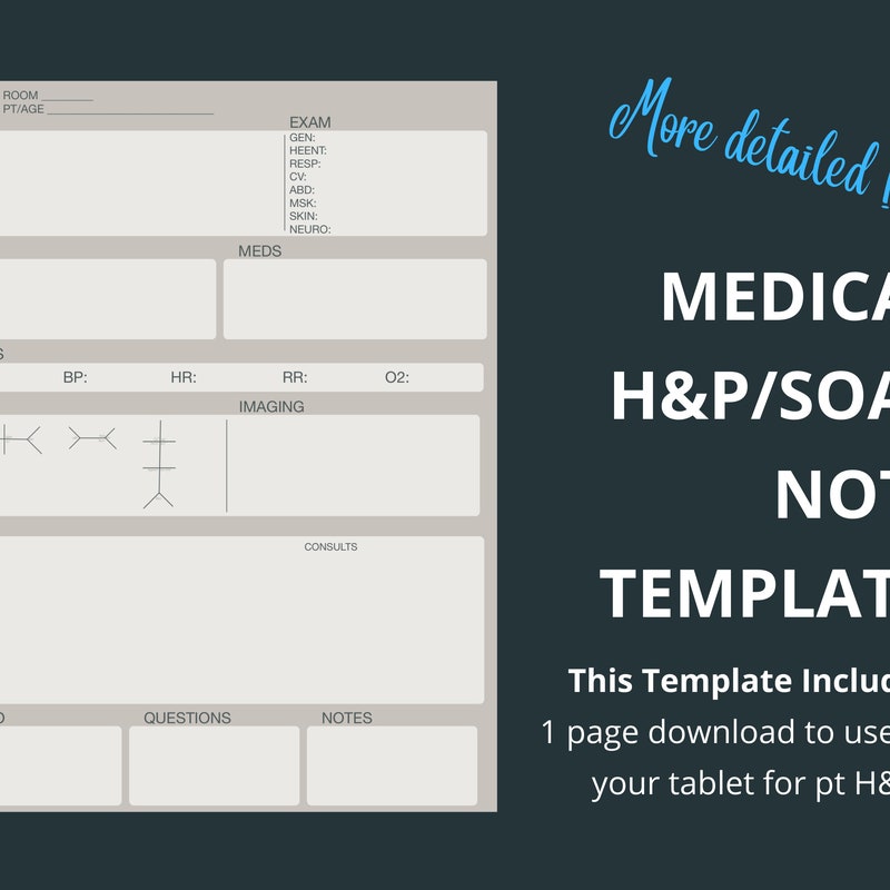 Soap Note Template Np Student - Etsy