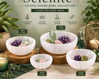 Handmade Selenite Crystal Charging Bowl Reiki Cleansing Bowl Spiritual Gift UK