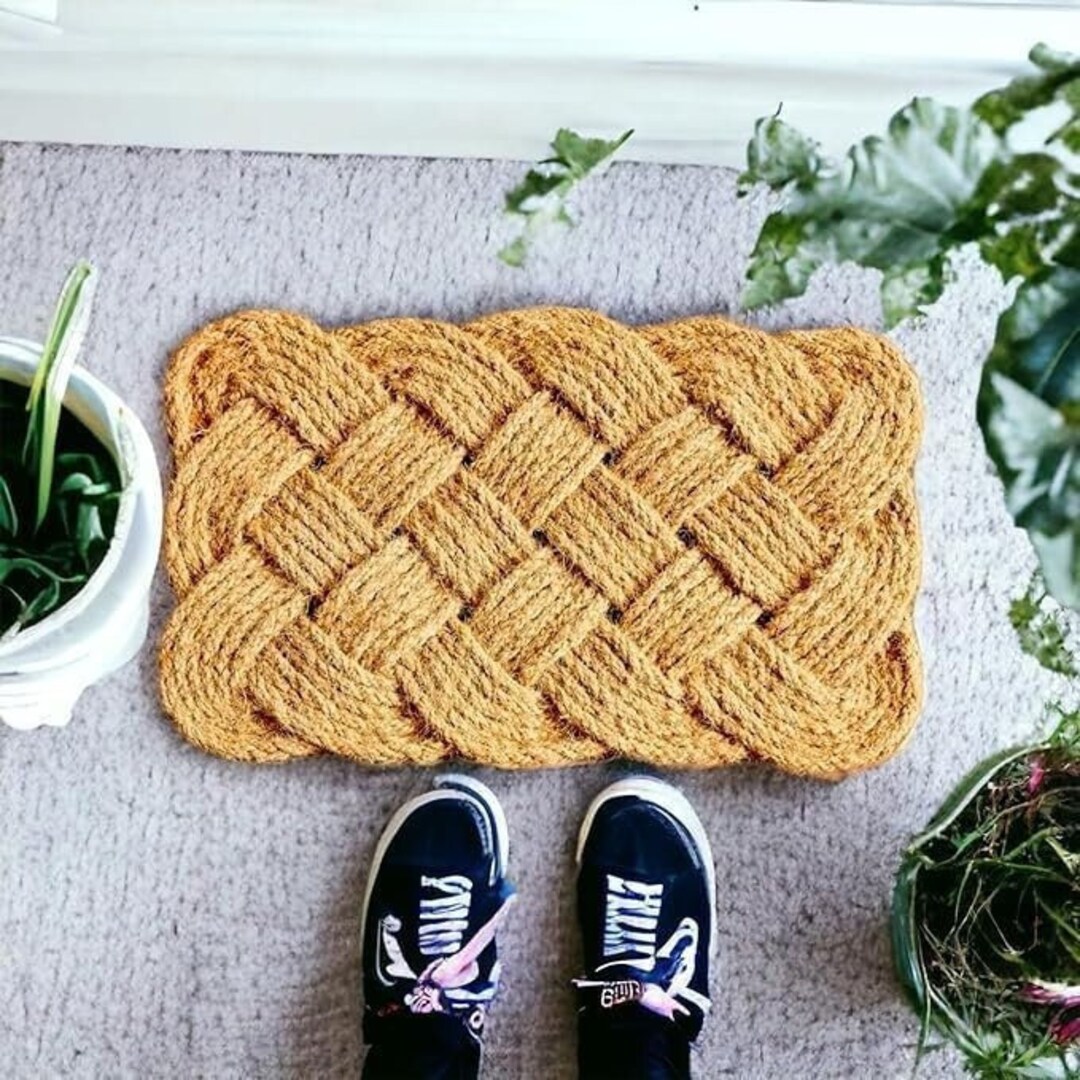 Handmade Rope Coir Doormat 100% Coconut Coir Floor Mat Hand-woven ...