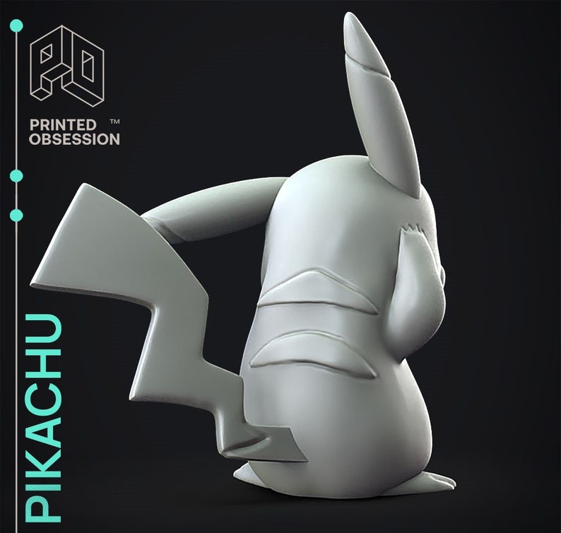 Pikachu Pokemon Stl 3d Printing Files - Etsy