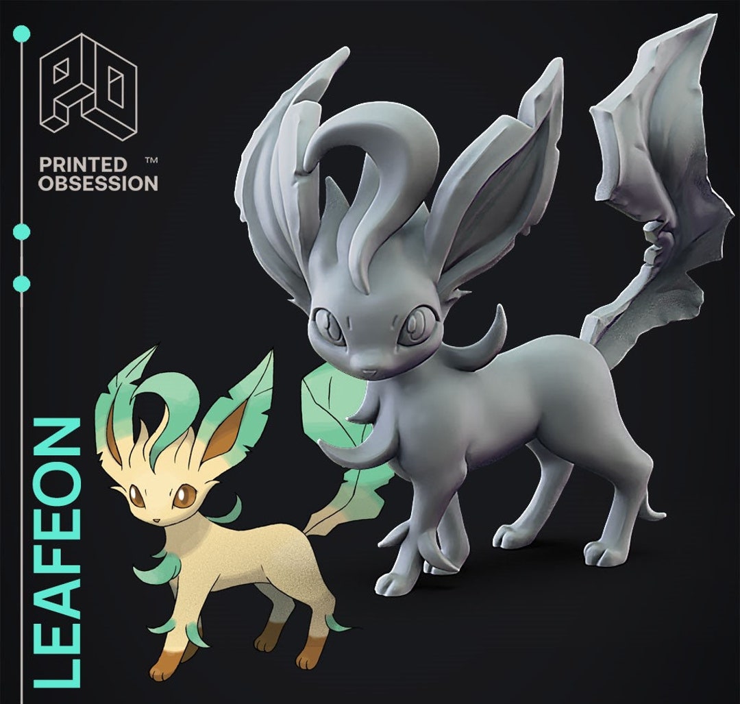 Leafeon Pokemon Stl 3d Printing Files - Etsy