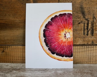 Acuarela Naranja Sanguina Lámina artística