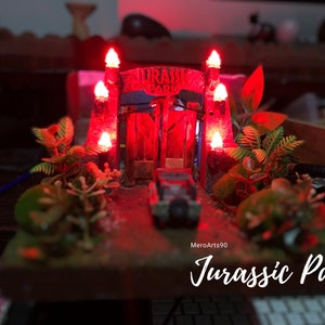 Jurassic Park automatic Doors and Lights Diorama