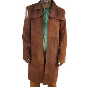 Handmade Duster Brown Trench Long Coat, Halloween Cosplay Coat, Brown Duster Coat, Halloween Coat, Gifts For Him, Gifts