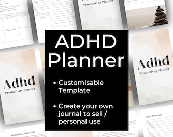 ADHD Planner Template | Done for You Planner Template | Digital Product | Editable Canva Template | ADHD Template