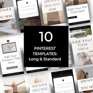10 Pinterest Pin Designs for Product Promo | 2 Sizes | Templates | Pin ...