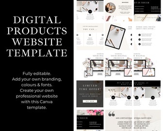 Digital Product Canva Website Template