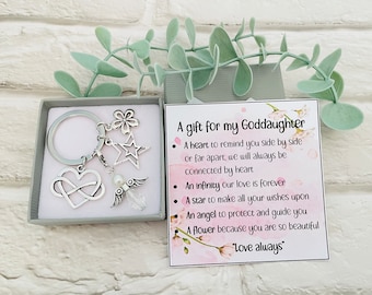 Goddaughter Gift Birthday Keepsake Charm Keyring , Christmas , Mothers Day , Gifts for Her