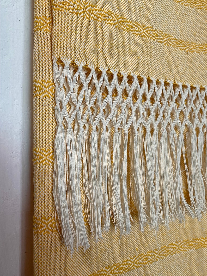 Rebozo mexicain Linea de nochebuena base et franges blanches 100 % coton fait main à Oaxaca image 7