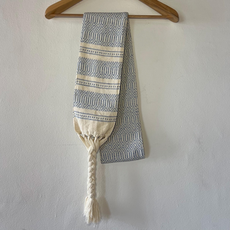 Mexican belt Faja PALMITA • 100% cotton • handmade in Oaxaca • two sizes image 6