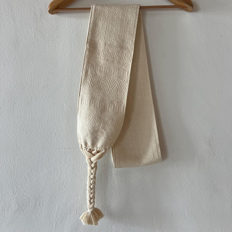 Mexican belt Faja PALMITA • 100% cotton • handmade in Oaxaca • two sizes image 5
