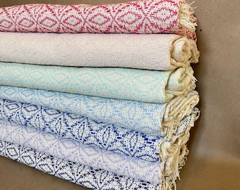 Meksykański rebozo FLOR • wykonany na zamówienie • 100% bawełny • ręcznie robiony w Oaxaca