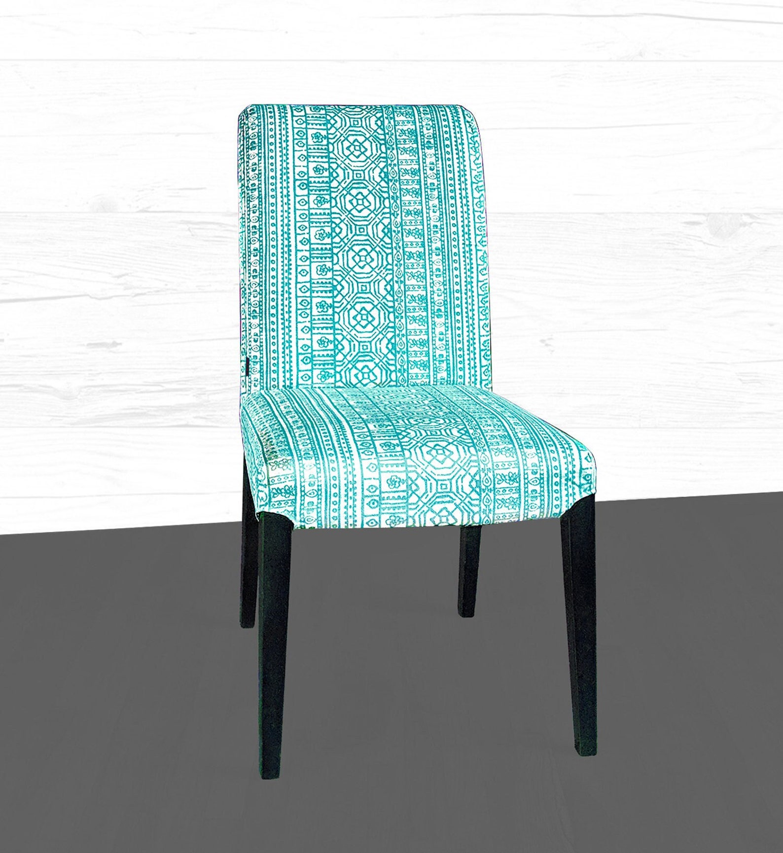 IKEA Henriksdal Dining Chair Cover Tribal Turquoise Blue Etsy
