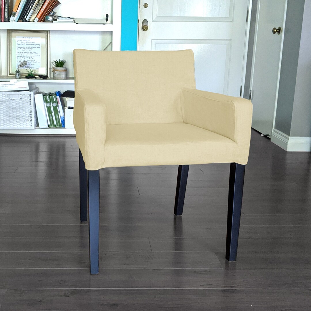 Beige Linen IKEA NILS Chair Cover Etsy