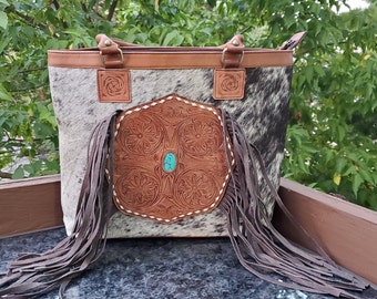 Mini-Bella Bucket Bag: Cowhide Tan