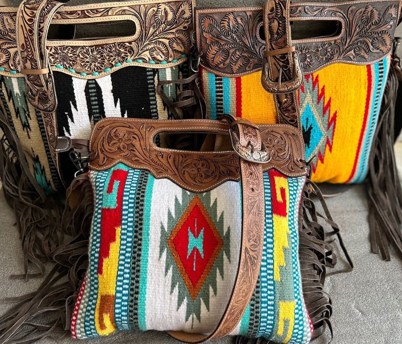 The Bandita Saddle Blanket Purse with Fringe