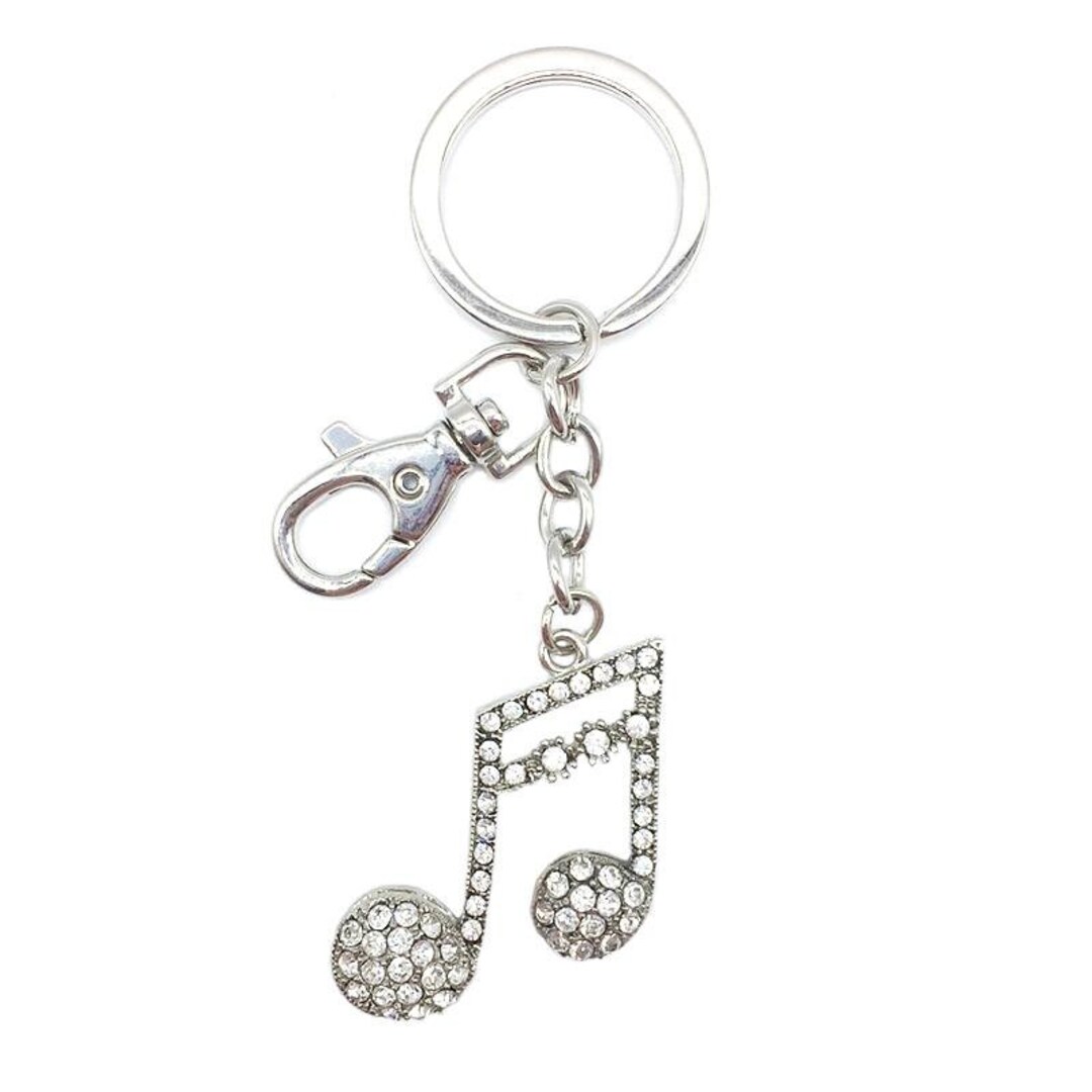 Music Note Key Chain Pink Music Note Keyring's Music Note Keyring