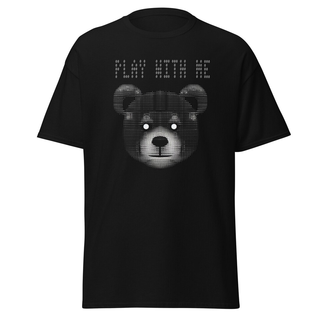 ASCII Code Bear Tshirt Nerdy Gamer Art Original Abstract Etsy