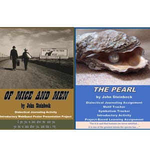 Dialectical Journal Bundle: Of Mice and Men & The Pearl, Distance Learning, High School, Middle School, Homeschool, Teaching Resource, ELA