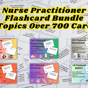 Paquete de tarjetas didácticas para el examen de certificación de enfermera practicante familiar de la AANP 2023. ¡Más de 700 cartas!