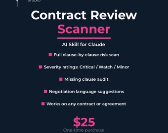 Contract Review Scanner — Claude AI Skill for Freelancers