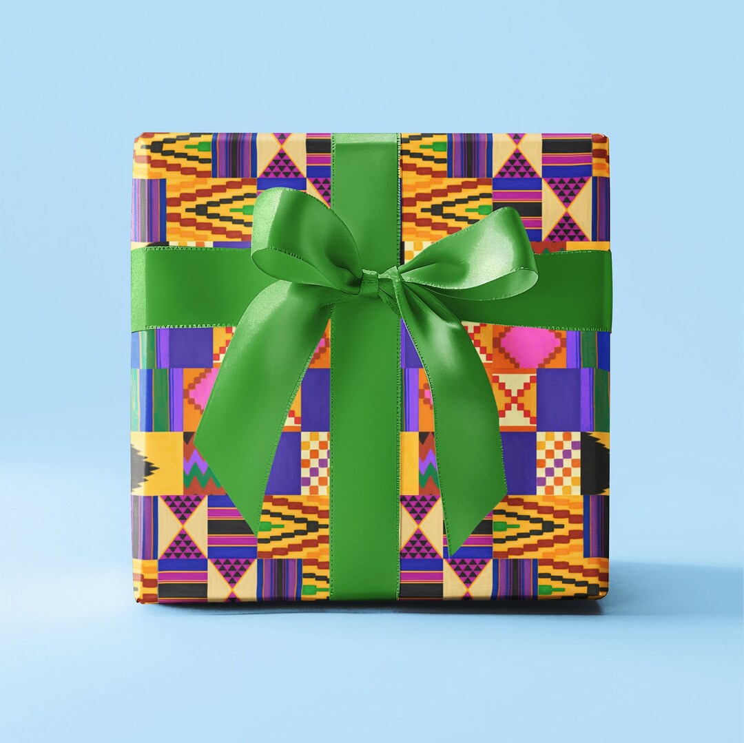 Kwanza Wrapping Paper, Reversible Gift Wrap, Holiday Wrapping