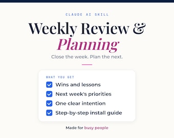 Weekly Review & Planning Generator — Claude AI