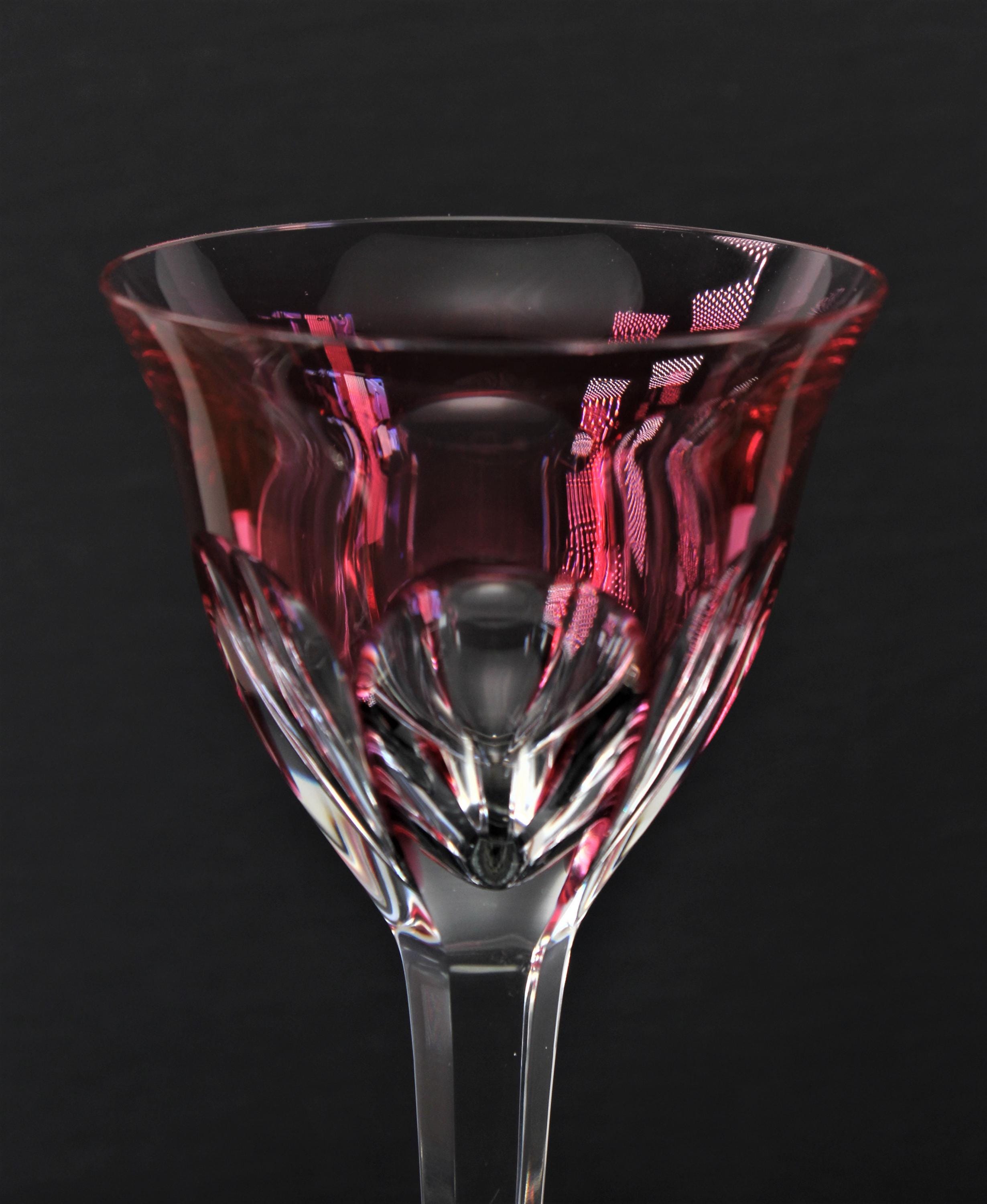 未使用 ドイツ製 ゴブレット ペア ハンドエナメル ルビーレッド