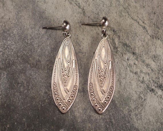 Art Deco Earrings Antique Dangle Statement - image 3