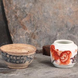 Antique Porcelain Bird Cage Dishes Ming and Qing Dynasty Chinese Foo Dogs