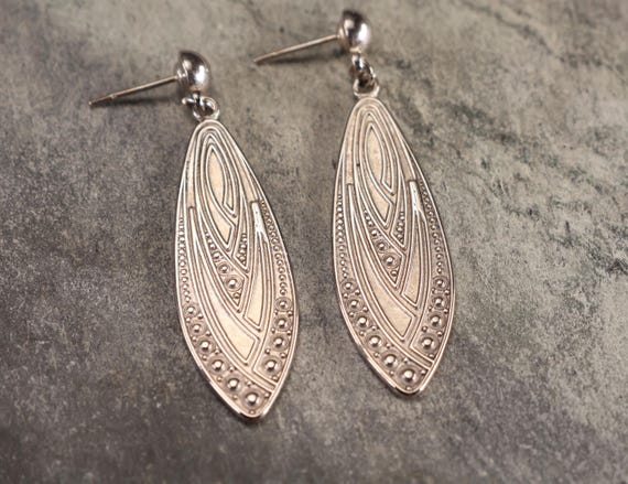 Art Deco Earrings Antique Dangle Statement - image 4