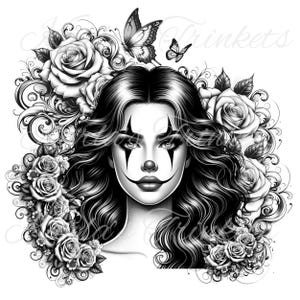 Mexican Clipart, Latino Black and White Sublimation PNG, Latina Clipart, Chicano Art, Cholo Lowrider Digital Download