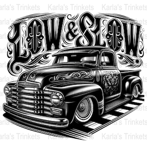 Chicano Lowrider Clipart, Latino Black and White PNG (digital