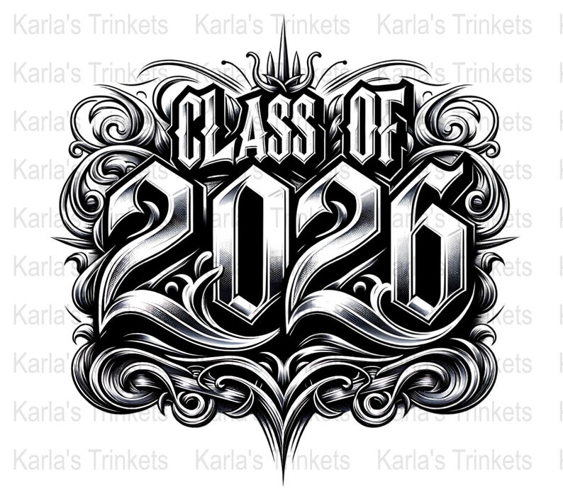 Class Of 2026 Clipart Black And White Cholo Art Digital Download Etsy Il O5xk 