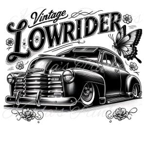 Mexican Clipart, Latino Black and White Sublimation PNG, Latina Clipart, Chicano Art, Cholo Lowrider Digital Download