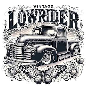 Mexican Clipart, Latino Black and White Sublimation PNG, Latina Clipart, Chicano Art, Cholo Lowrider Digital Download
