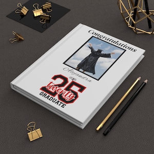 2025 Personalized Graduation Journal Guest Book Custom Graduate Memory Journal Advice Notebook His Her Keepsake Gift