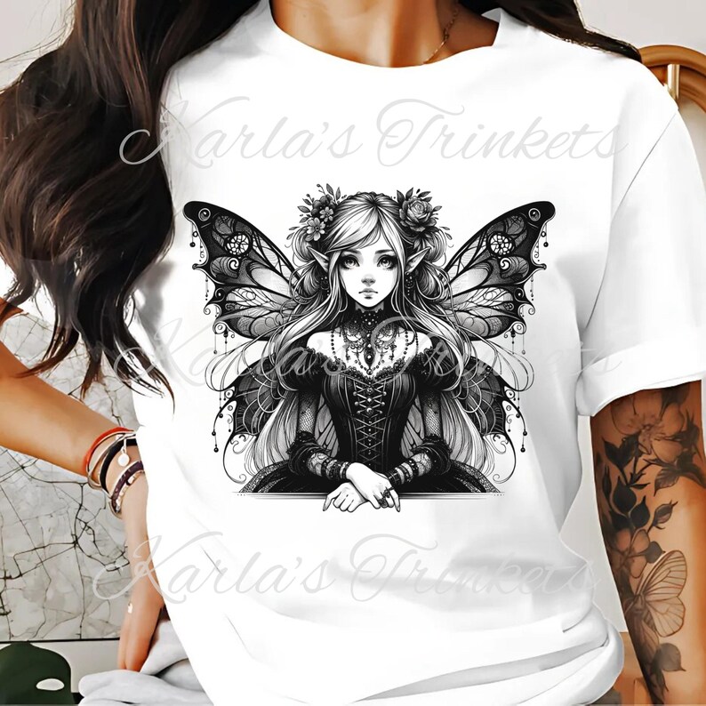 Gothic Fairy PNG Clipart, Dark Fantasy Halloween Design (digital ...