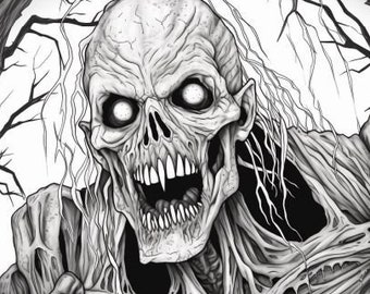 100 Horror Halloween Coloring Pages