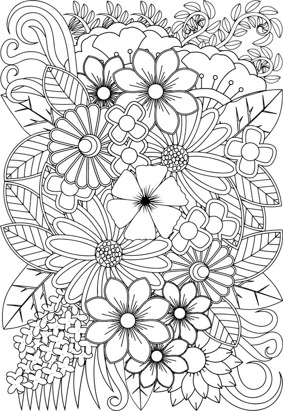 Simple Flowers: Simply Satisfying Large Print Coloring Book for Seniors and  Adults with 50 Flower Illustrations.: Adult Coloring Book For Anxiety And  Depression by Coloringship Studio