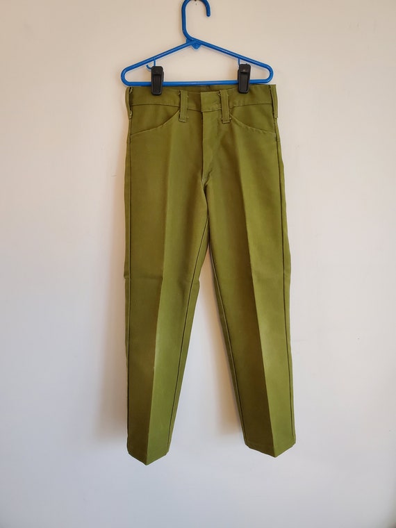 Vintage 1960s Boys' Olive Green Pants