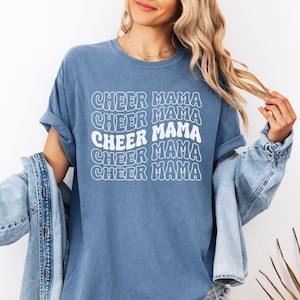 Cheer Mama Shirt, Comfort Colors Cheer Mom T-shirt, Retro Cheer Tee, Cheer Mama Gifts, Gift for Cheerleader Mom