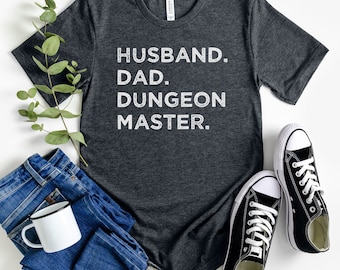 Dad Husband Dungeon Master Shirt, DnD Dungeon Dad Shirt, DnD Dad Gift, Father's Day Gift, Funny Dad Shirt, Gift for Husband