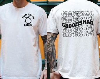 Custom Groomsman Shirt, Team Groom Comfort Colors T-shirt, Bachelor Party Tee, Groomsmen Proposal Gift, Wedding Party Shirts