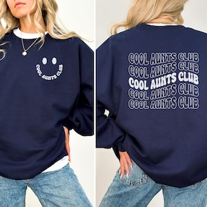 Cool Aunts Club Sweatshirt, Retro Auntie Crewneck, Gift for Aunt, New Aunt Sweatshirt, Future Aunt Gifts, Best Auntie Sweatshirt